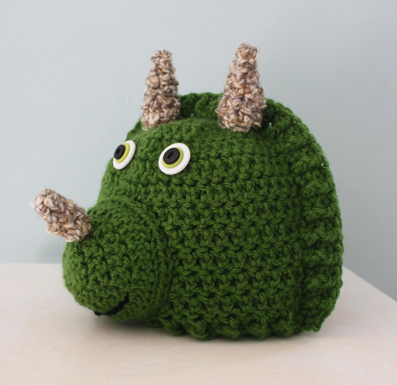 Triceratops-hatt, dinosauriehatt, virkad mössa, pojkar, flickor, män, kvinnor, baby, barnpresent, julklapp, halloweendräkt, vinterhatt bild 2