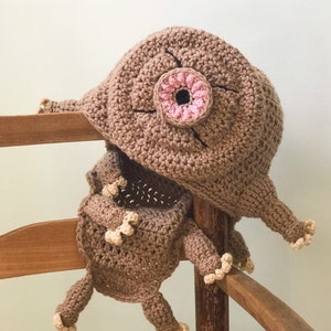 Tardigrade Hat, Crochet, Beanie, Water Bear, Moss Piglet, Accessories, Clothing, Costume, Gift, Men, Women, Boys, Girls, Halloween, Animal image 1