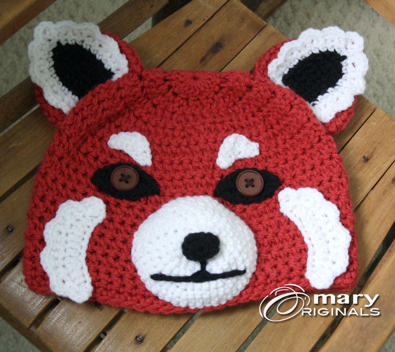 Red Panda Hat Animal Hat Crochet Beanie Men Women Boy | Etsy