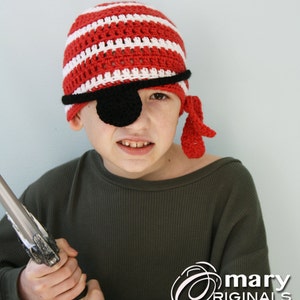 Pirate Hat, Crochet Beanie, Pirate Eye Patch, Halloween Costume, Children, Men, Women, Winter Hat, Crochet Pirate Costume, Gift, Accessories