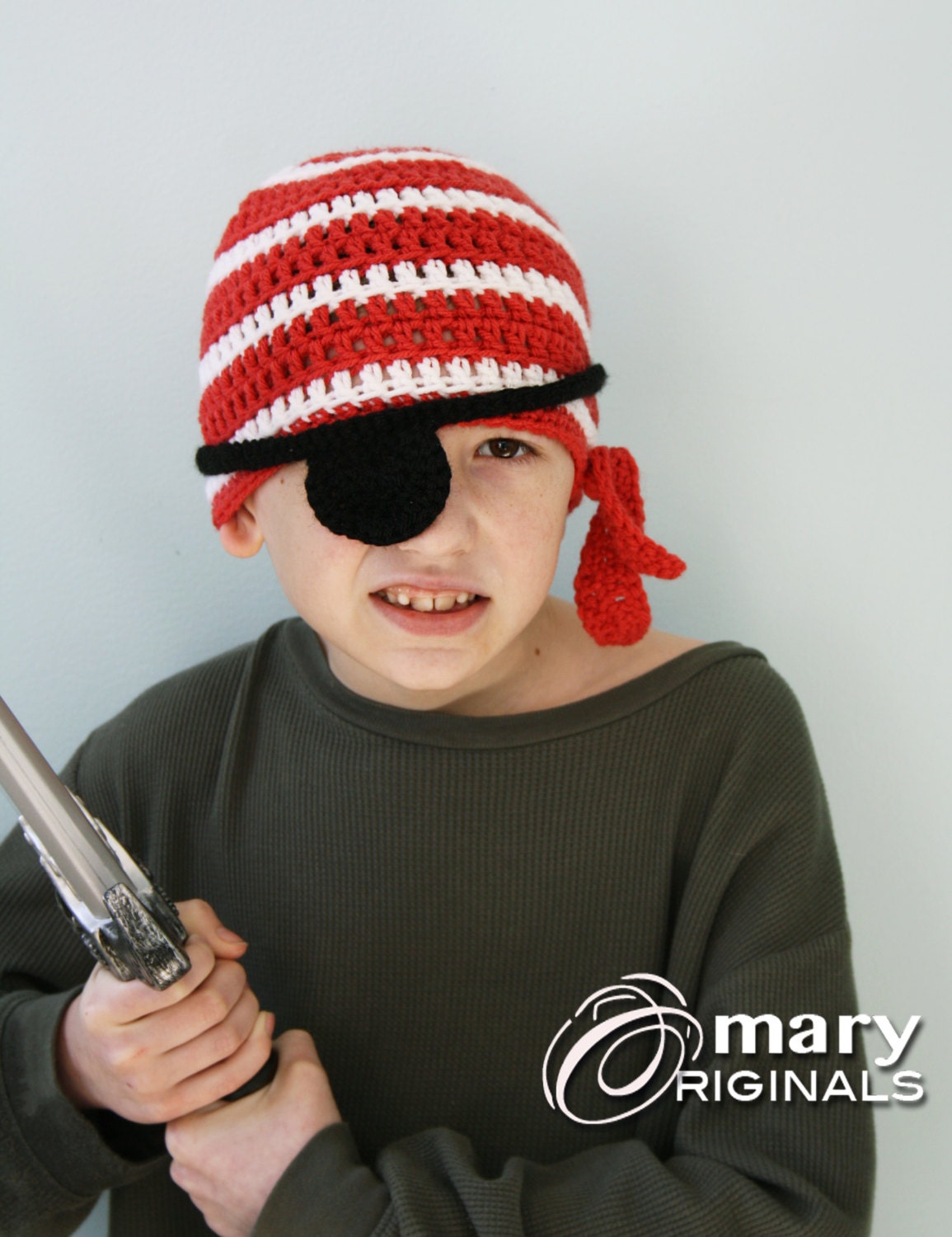 Pirate Hat Crochet Beanie Pirate Eye 
