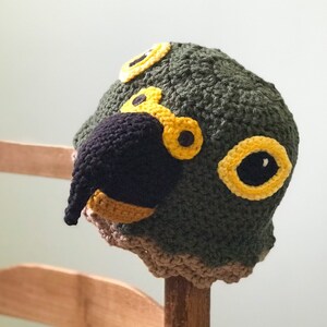 Kea Parrot Hat, Beanie, Crochet, Accessories, Clothing, Men, Women, Boys, Girls, Bird, Gift, Christmas, Halloween, Costume, Winter, Gag Gift image 10