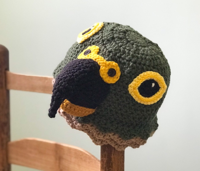 Kea Parrot Hat, Beanie, Crochet, Accessories, Clothing, Men, Women, Boys, Girls, Bird, Gift, Christmas, Halloween, Costume, Winter, Gag Gift image 10