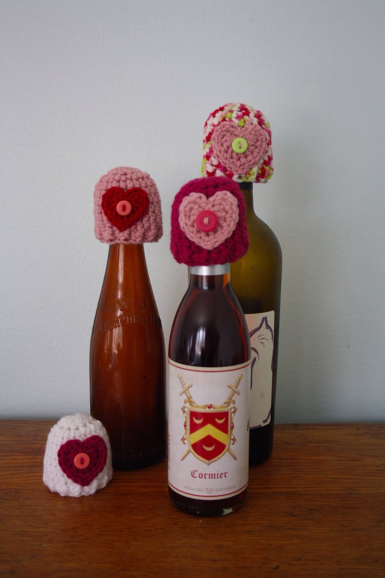 Wine Bottle Toppers, Hearts, Romance, Adult, Gift, Valentine's Day, Women, Wedding, Bridal Shower, Holiday, Christmas, Love, Bar, Booze image 3