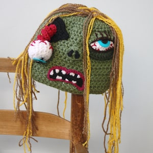 Zombie Hut, Häkelmütze, Halloween-Kostüm, Mädchen, Frauen, Kleidung, Accessoires, Häkeln Zombie, Zombie-Kostüm, Monster, Urlaub Geschenk