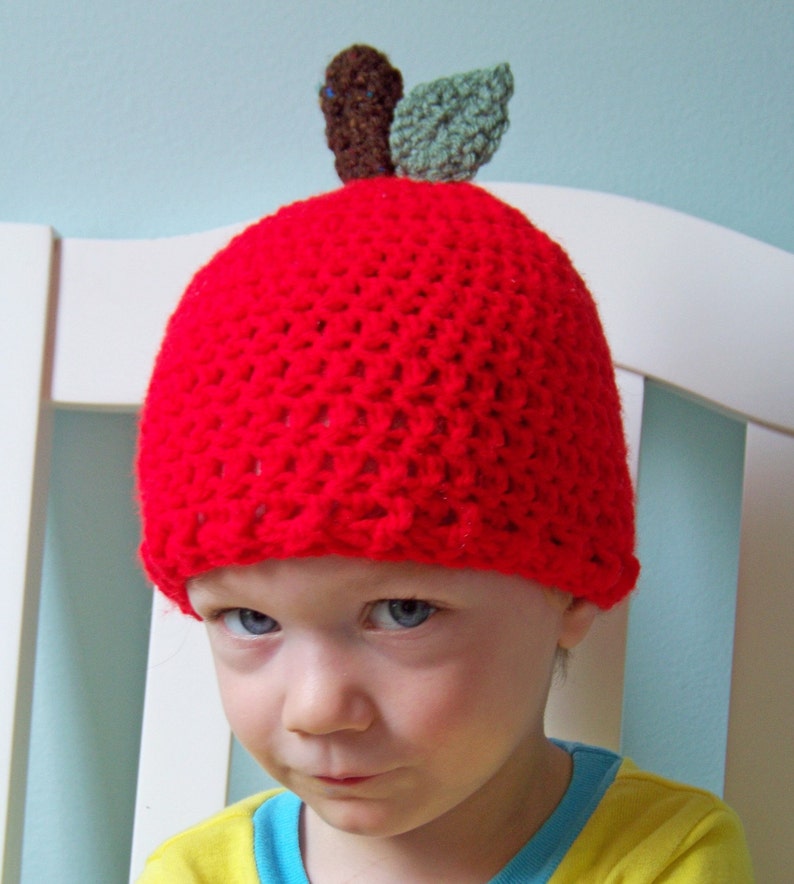 Apple Hat Fruit Hat Crochet Beanie Holiday Gift | Etsy