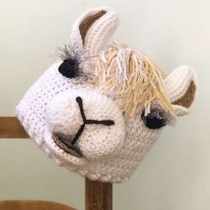 Llama Hat, Alpacas Hat, Crochet, Beanie, Animal Hat, Halloween Costume, Christmas Gift, Birthday, Men, Women, Boys, Girls, Accessories, Baby