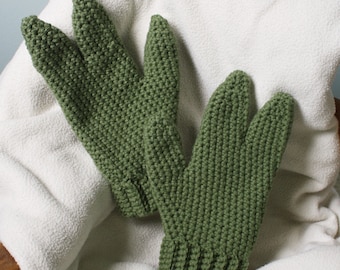 Guantes de criatura, guantes de crochet, mitones, frikismo, Syfy, disfraz de Halloween, guantes de tres dedos, guantes de duende, guantes de orco, guantes de alienígena