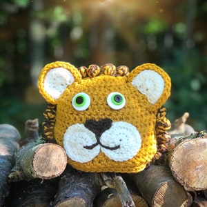 Löwenmütze, häkeln, Beanie, gehäkelte Löwenmütze, Löwenkostüm, Weihnachtsgeschenk, Halloween, Männer, Frauen, Jungen, Mädchen, Baby, Baby-Dusche-Geschenk, Katze