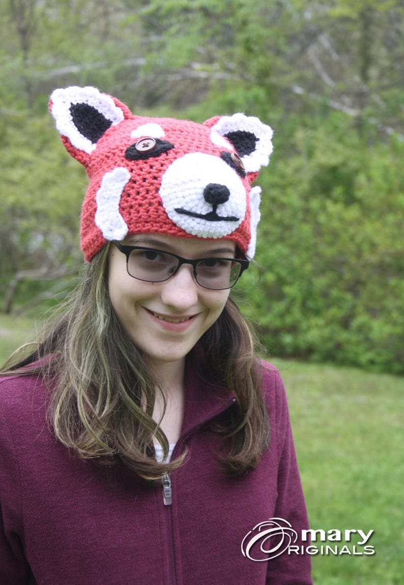 Red Panda Hat Animal Hat Crochet Beanie Men Women Boy | Etsy