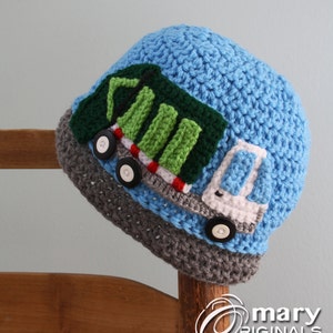 Garbage Truck Hat, Trash Truck Hat, Crochet Beanie, Truck Hat, Boys, Girls, Men, Women, Holiday Gift, Children's Gift, Fun Hat, Winter Hat image 5