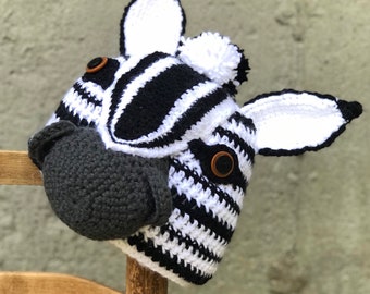 Zebra Hat, Crochet Beanie, Accessories, Clothing, Men, Women, Boys, Girls, Baby Shower, Christmas Gift, Halloween Costume, Animal, Birthday