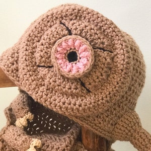 Tardigrade Hat, Crochet, Beanie, Water Bear, Moss Piglet, Accessories, Clothing, Costume, Gift, Men, Women, Boys, Girls, Halloween, Animal image 2