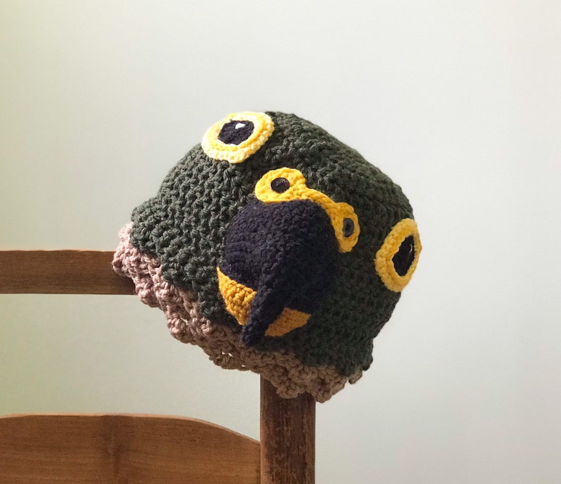 Kea Parrot Hat, Beanie, Crochet, Accessories, Clothing, Men, Women, Boys, Girls, Bird, Gift, Christmas, Halloween, Costume, Winter, Gag Gift image 4