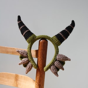 THE Dragon Headband, Dragon Horn Headpiece, Crochet Headband, SyFy Costume, Halloween, Cosplay, Hair Accessories