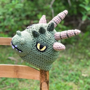 Dragon Hat, SciFi, Costume, Halloween, Crochet Beanie, Cosplay, Green Dragon, Boys, Girls, Men, Women, Clothing, Christmas, Accessories image 6