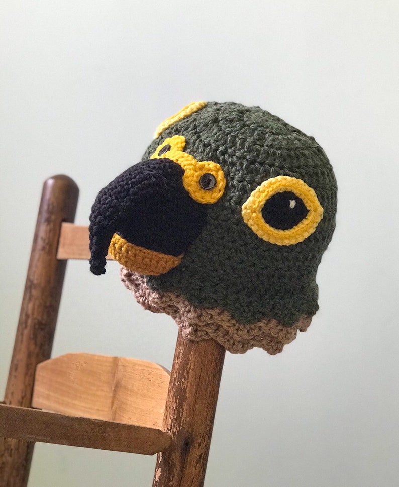 Kea Parrot Hat, Beanie, Crochet, Accessories, Clothing, Men, Women, Boys, Girls, Bird, Gift, Christmas, Halloween, Costume, Winter, Gag Gift image 1