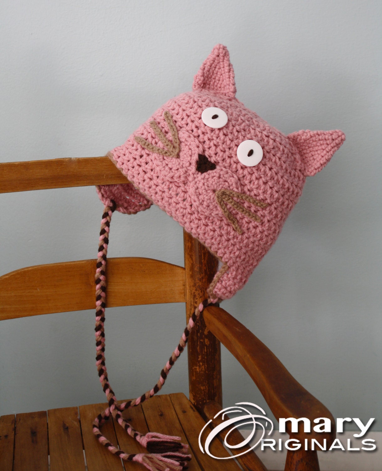 Cat Hat Pink Kitty Hat Earflap Hat Crochet Beanie Winter Etsy Ireland