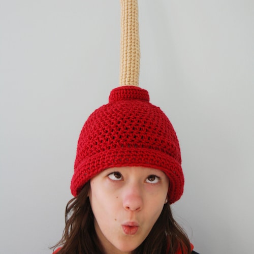 Plunger Hat Gag Gift Funny Hat Toilet Hat Winter Hat Etsy Canada