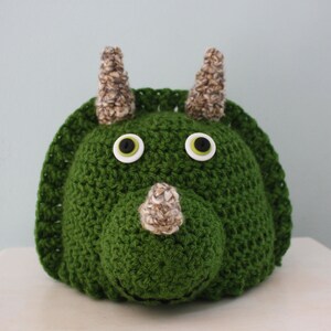 Triceratops-hatt, dinosauriehatt, virkad mössa, pojkar, flickor, män, kvinnor, baby, barnpresent, julklapp, halloweendräkt, vinterhatt bild 4