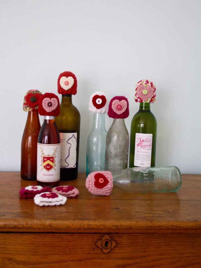 Wine Bottle Toppers, Hearts, Romance, Adult, Gift, Valentine's Day, Women, Wedding, Bridal Shower, Holiday, Christmas, Love, Bar, Booze image 5