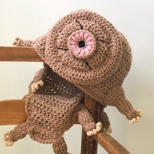 Tardigrade Hat, Crochet, Beanie, Water Bear, Moss Piglet, Accessories, Clothing, Costume, Gift, Men, Women, Boys, Girls, Halloween, Animal image 9