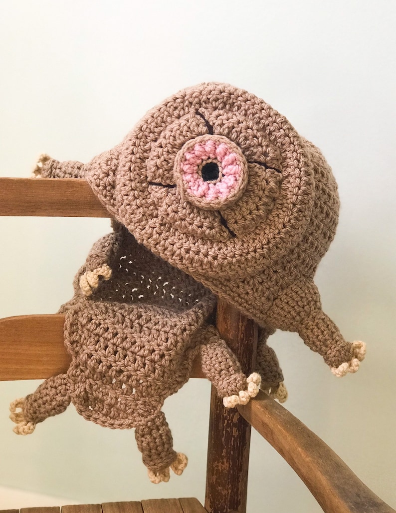 Tardigrade Hat, Crochet, Beanie, Water Bear, Moss Piglet, Accessories, Clothing, Costume, Gift, Men, Women, Boys, Girls, Halloween, Animal image 9