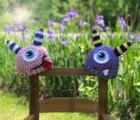 Monster Hat Crochet Beanie Gift Idea 