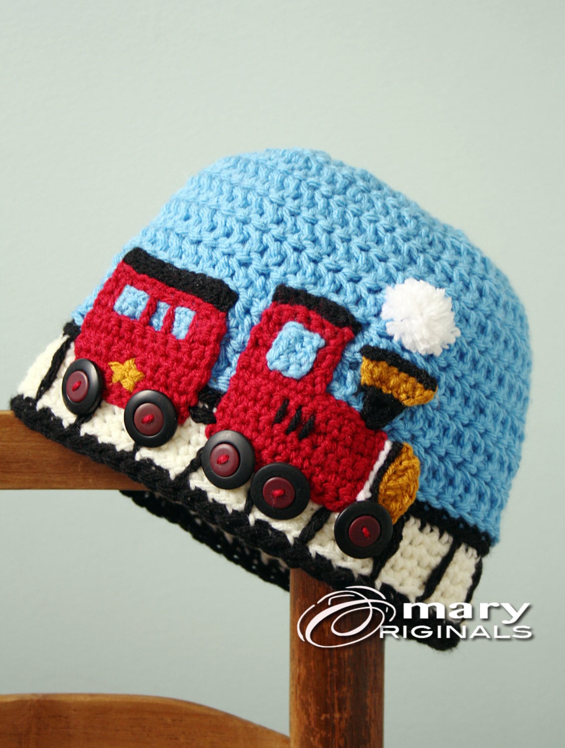Train Hat Choo Choo Train Hat Crochet Beanie Railroad Cap Etsy