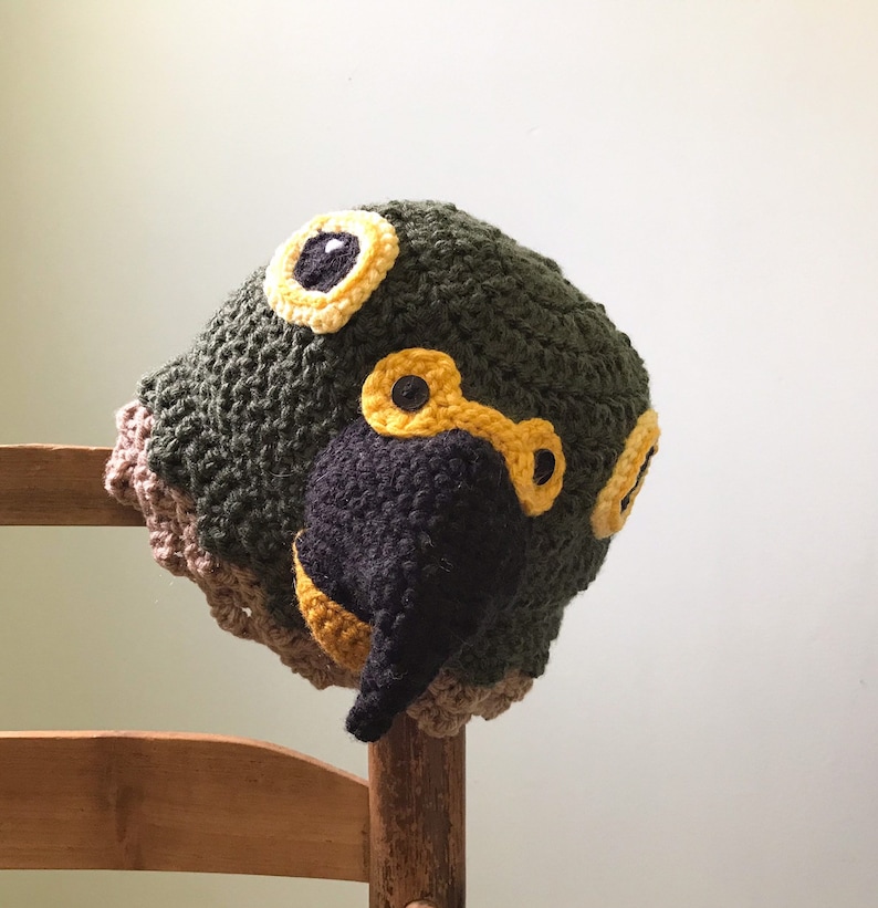 Kea Parrot Hat, Beanie, Crochet, Accessories, Clothing, Men, Women, Boys, Girls, Bird, Gift, Christmas, Halloween, Costume, Winter, Gag Gift image 2