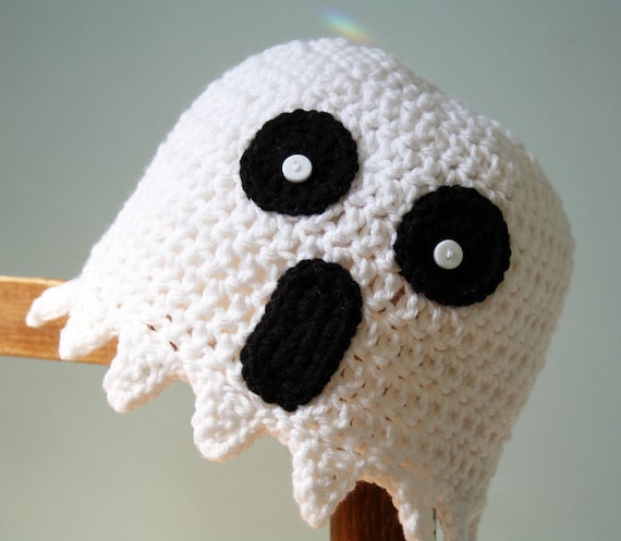 Happy Haunting Hat, Ghost Hat, Halloween Costume, Crochet Beanie, Crochet Ghost, Children's Clothing, Men, Women, Accessories, Autumn Hat