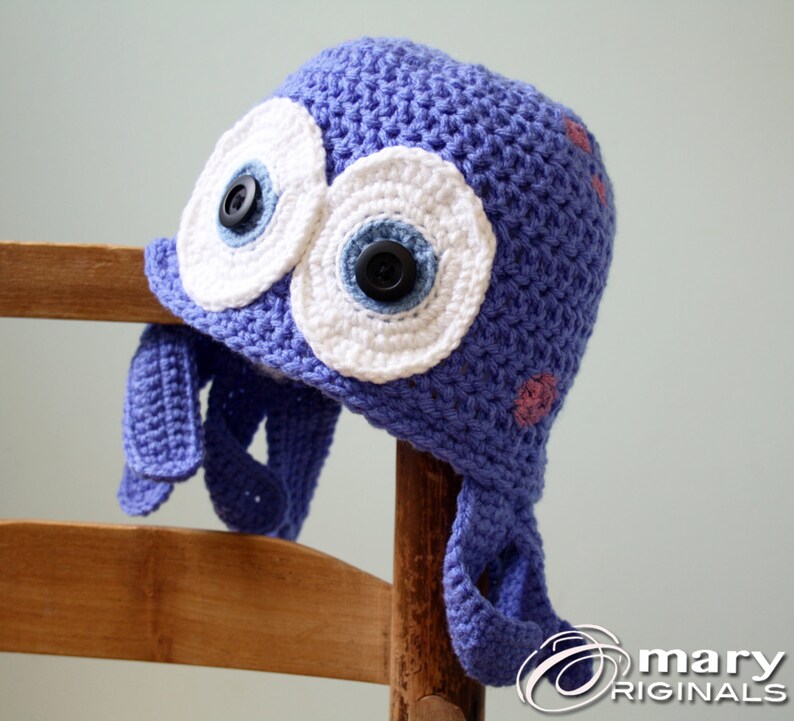 Octopus Hat, Squid Hat, Jellyfish Hat, Crochet Beanie, Funny Hat, Sea Creature, Accessories, Boy's Clothing, Girl's Clothing, Men, Women, image 5