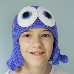 Octopus Hat, Squid Hat, Jellyfish Hat, Crochet Beanie, Funny Hat, Sea Creature, Accessories, Boy's Clothing, Girl's Clothing, Men, Women, image 2