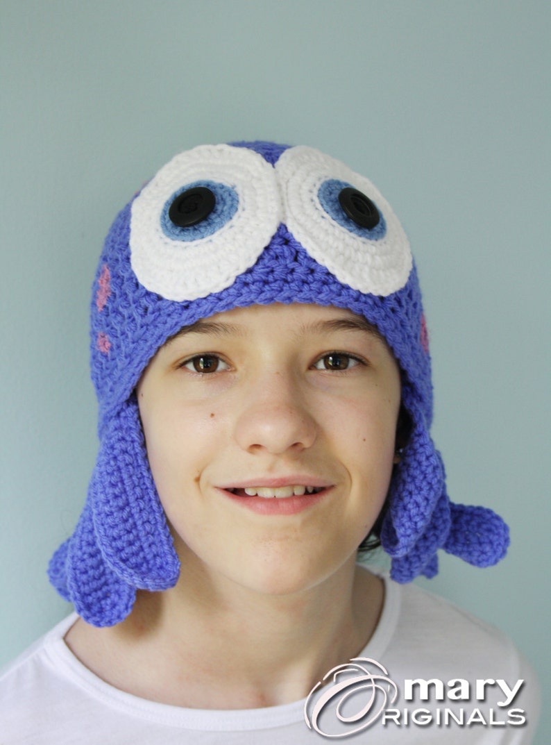 Octopus Hat, Squid Hat, Jellyfish Hat, Crochet Beanie, Funny Hat, Sea Creature, Accessories, Boy's Clothing, Girl's Clothing, Men, Women, image 2