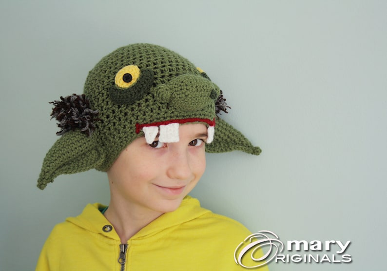 Goblin Hat, Orc Hat, Troll Hat, Alien Hat, Ogre Hat, Creature Hat, Halloween Costume, Syfy Costume, Men Women Children Clothing, image 1