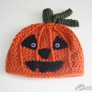 Jack-O-Lantern Hat, Pumpkin Hat, Crochet Beanie, Halloween Costume, Children, Men, Women, Clothing, Accessories, Crochet Jackolantern