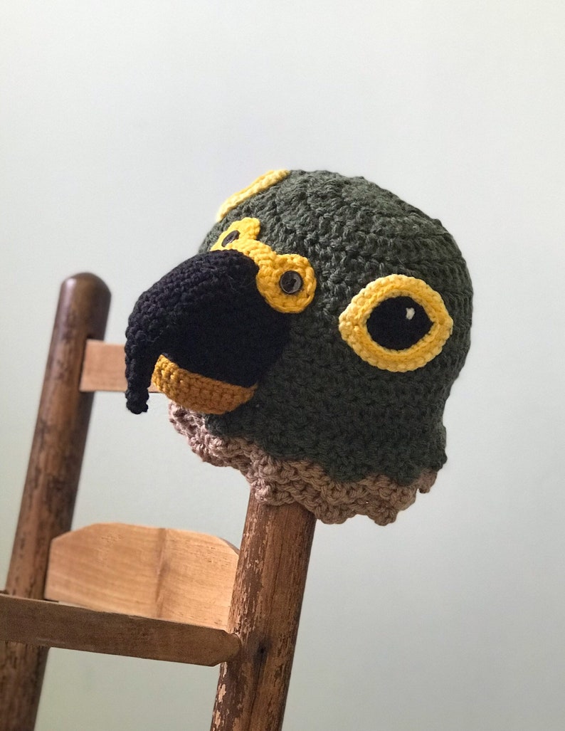 Kea Parrot Hat, Beanie, Crochet, Accessories, Clothing, Men, Women, Boys, Girls, Bird, Gift, Christmas, Halloween, Costume, Winter, Gag Gift image 9