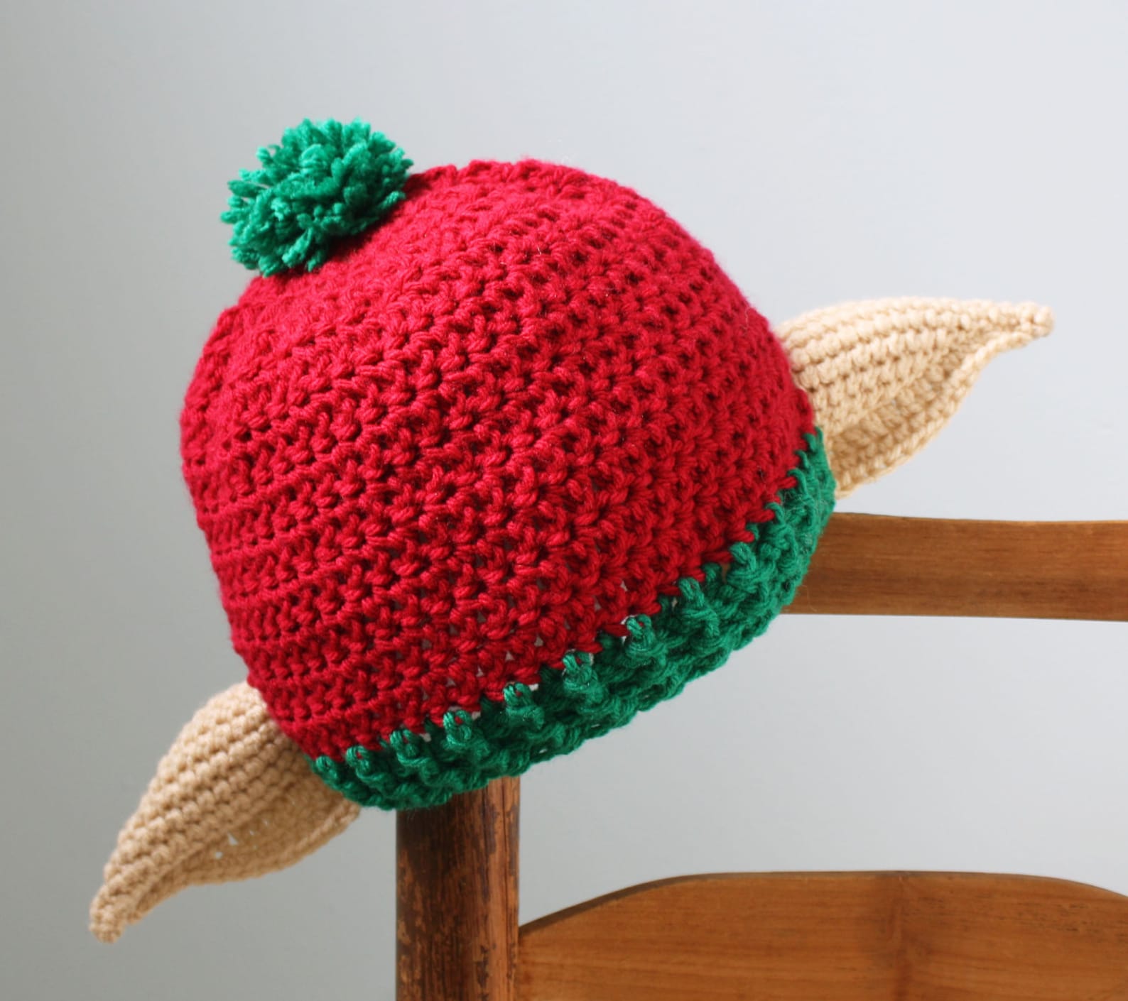 Christmas Elf Hat Holiday Hat Crochet Beanie Elf Ear Hat | Etsy
