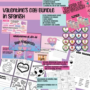 Atividades de San Valentín em espanhol para crianças: Jogos, Bingo e Tarjetas de Amistad Holiday
