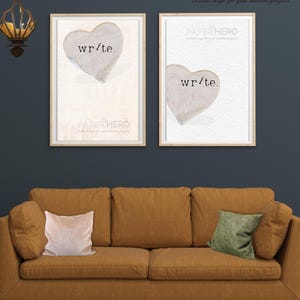 Impresiones minimalistas en blanco y negro: arte mural inspirador para escritores, blogueros y entusiastas literarios Motivación en una palabra