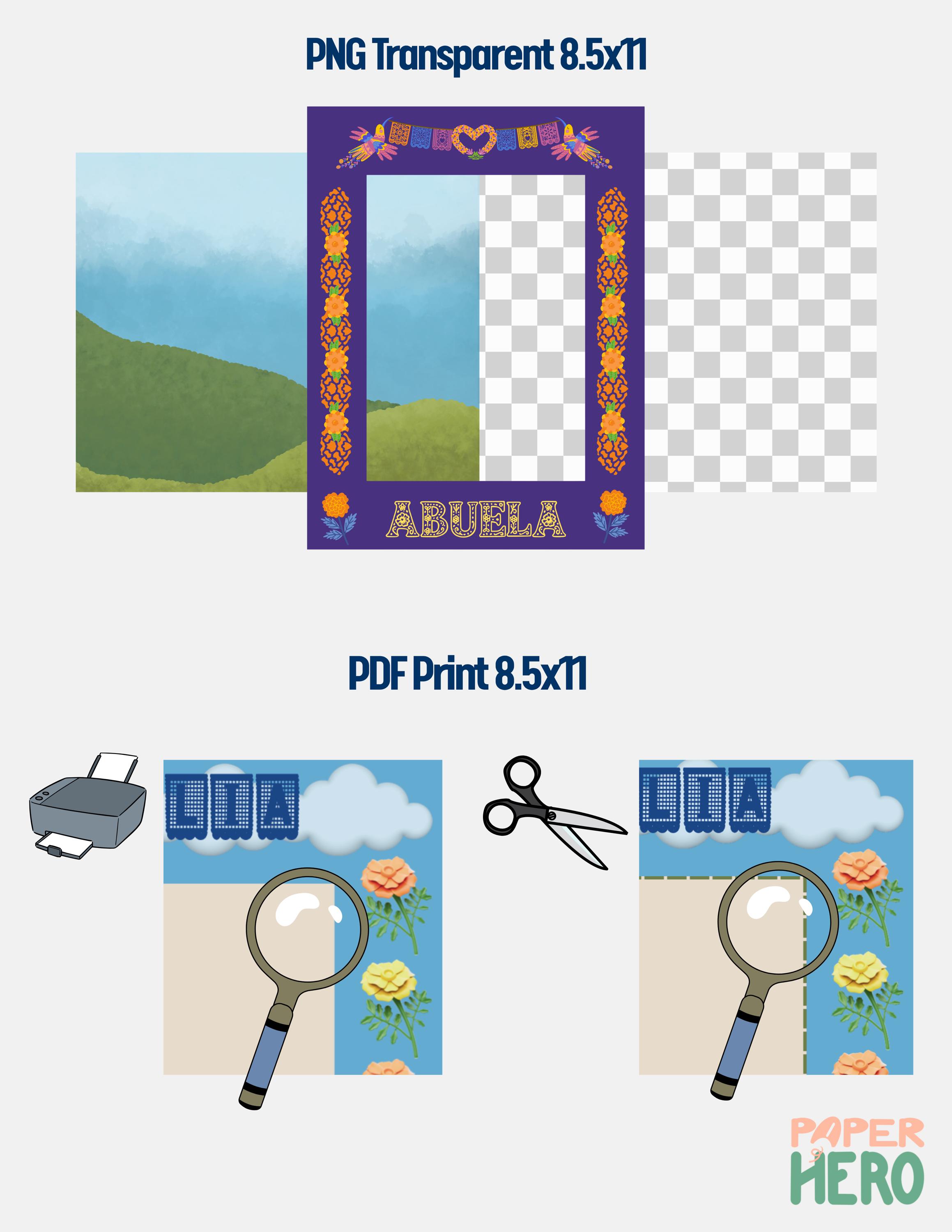 Día De Los Muertos Photo Frames, 30 Colorful Designs (PDF/PNG) Etsy