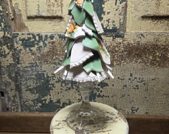 Upcycled Whimsical Hand Made One of a Kind Vintage China Ceramic/Porcelain/TREE
