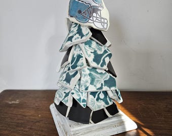 Philadelphia Eagles Tree Decor, Handmade Vintage China