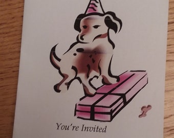 Dog Party Download Invitations, Custom Dog Party Invitations,