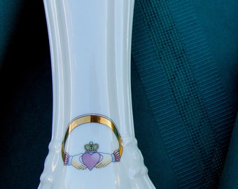 Porcelain Vase / Donegal Parian China Vase  Ireland Claddagh Ring