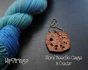 Floral Needle Gauge - Assorted Woods
