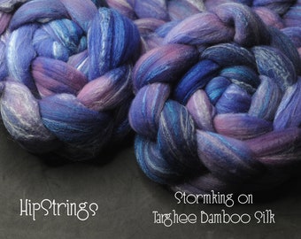 Stormking on Hand Dyed Targhee/Bamboo/Silk Combed Top - 4 oz