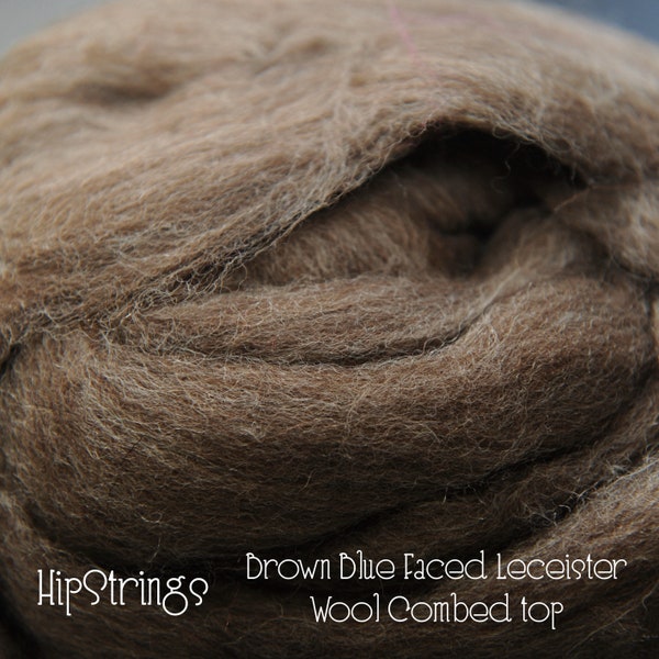 Natural Shades of Blue Faced Leicester Wool Combed Top - 4 oz