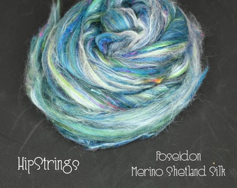 Poseidon Merino Shetland Silk Signature Blend Combed Top - 4 oz