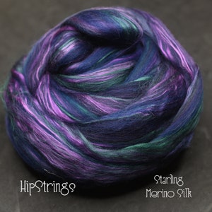 Starling Merino Silk Custom Blended Top - 4 oz